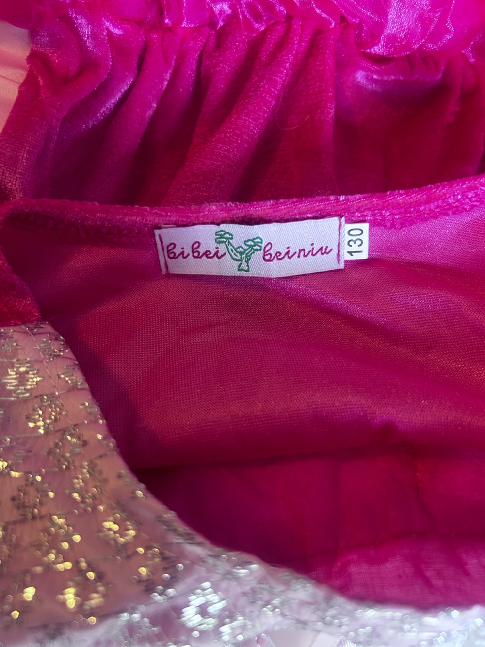 NWOT Children Pink Princess Queen Dress Up Halloween Costume w/ Accessories 130C - Picture 3 of 4